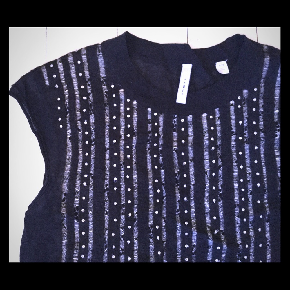 Islii cashmere thin lace sweater shirt